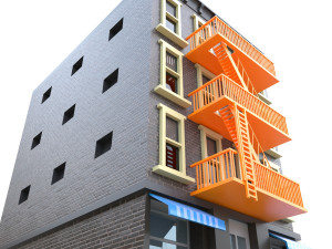 nyc building 4 - pbr Model 3D