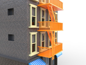 nyc building 4 - pbr Model 3D