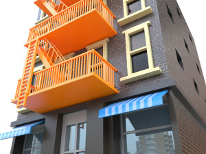nyc building 4 - pbr Model 3D