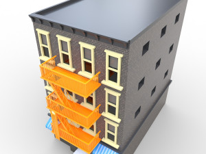 nyc building 4 - pbr Model 3D
