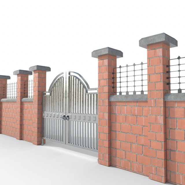 garden wall - pbr 3D Модель .c4d .max .obj .3ds .fbx .stl .blend 