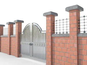 花园墙 - pbr 3D 模型