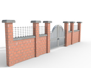 garden wall - pbr 3D Модель