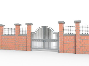 garden wall - pbr 3D Модель