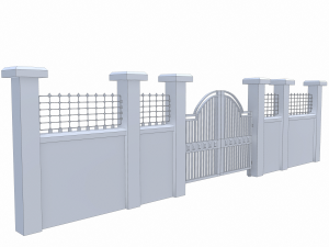 garden wall - pbr 3D Модель