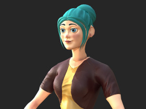 character stylized girl 3D Model