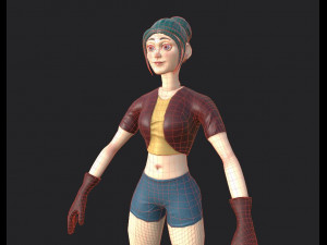 character stylized girl 3D Модель