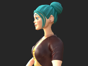 character stylized girl 3D Модель