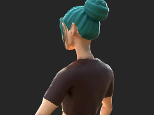 character stylized girl 3D Model