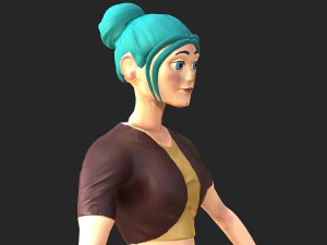character stylized girl 3D Model