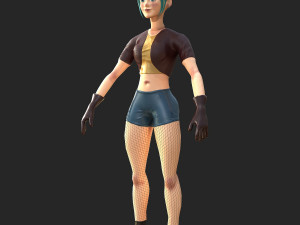 character stylized girl 3D Модель