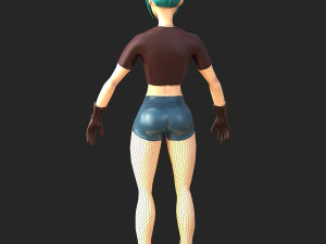 character stylized girl 3D Model