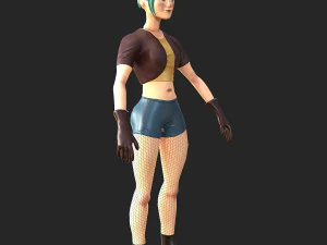 character stylized girl 3D Model