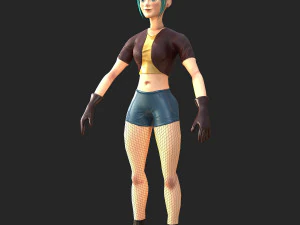 character stylized girl 3D Model