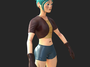character stylized girl 3D Модель