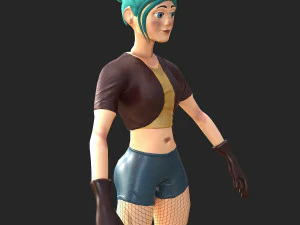 character stylized girl 3D Model