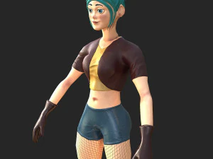 character stylized girl 3D Model