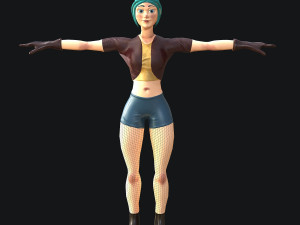 character stylized girl 3D Модель