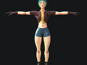 character stylized girl 3D Model