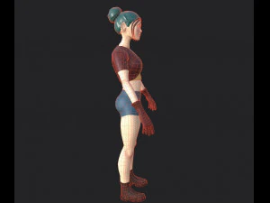 character stylized girl 3D Model