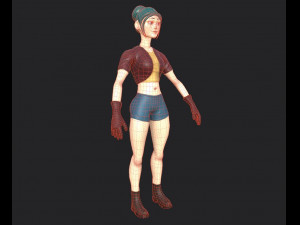 character stylized girl 3D Модель