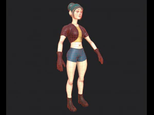 character stylized girl 3D Model
