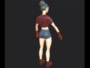 character stylized girl 3D Model
