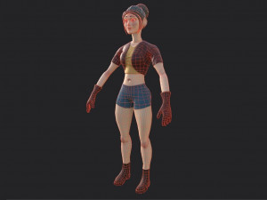 character stylized girl 3D Модель