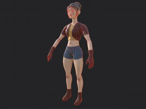 character stylized girl 3D Model