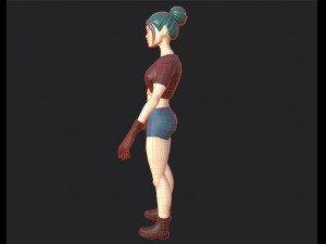 character stylized girl 3D Модель