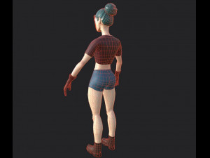 character stylized girl 3D Модель