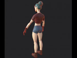 character stylized girl 3D Model