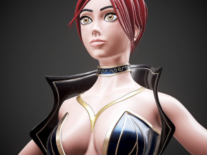 character human girl - game ready 3D Model