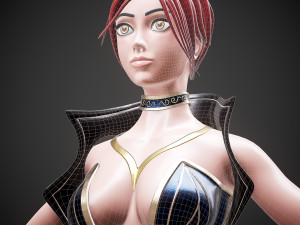 character human girl - game ready Modèle 3D