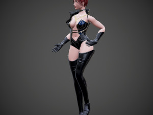 character human girl - game ready Modèle 3D