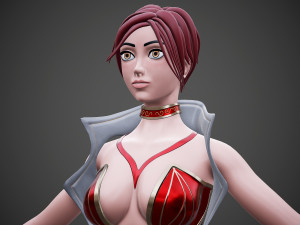 character human girl - game ready Modèle 3D
