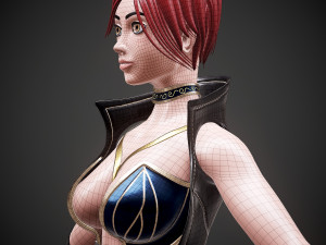 character human girl - game ready Modèle 3D