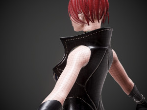 character human girl - game ready Modèle 3D