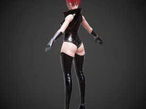 character human girl - game ready Modèle 3D
