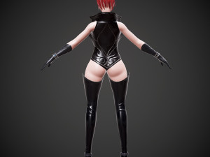character human girl - game ready Modèle 3D