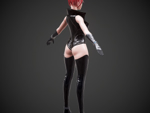 character human girl - game ready Modèle 3D