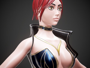 character human girl - game ready Modèle 3D