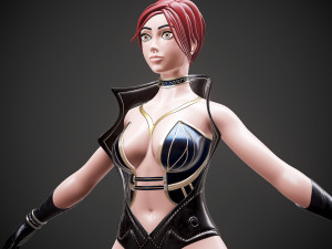 character human girl - game ready Modèle 3D