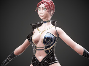 character human girl - game ready Modèle 3D