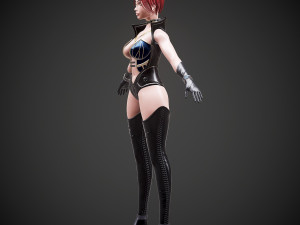 character human girl - game ready Modèle 3D