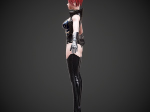 character human girl - game ready Modèle 3D
