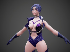 character human girl - game ready Modèle 3D