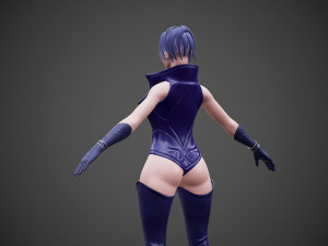 character human girl - game ready Modèle 3D