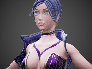 character human girl - game ready Modèle 3D