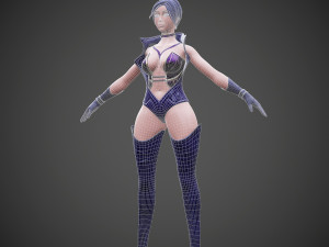 character human girl - game ready Modèle 3D